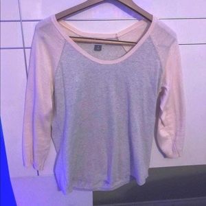 Baby Pink and Grey Sweater